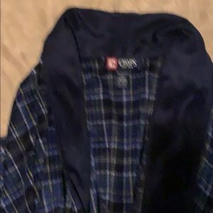 Man chaps long fleece robe